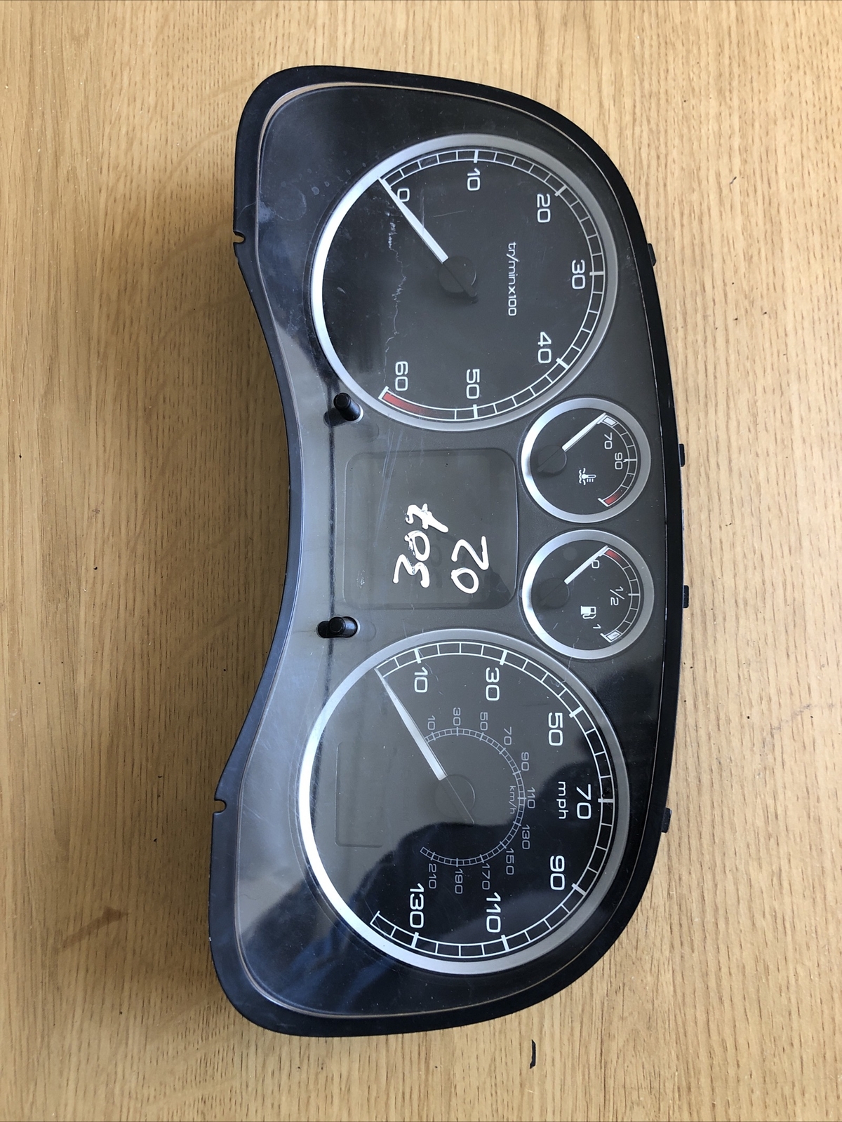 PEUGEOT 307 SPEEDOMETER INSTRUMENT CLUSTER CLOCK P9636708880-E05 - Image 2