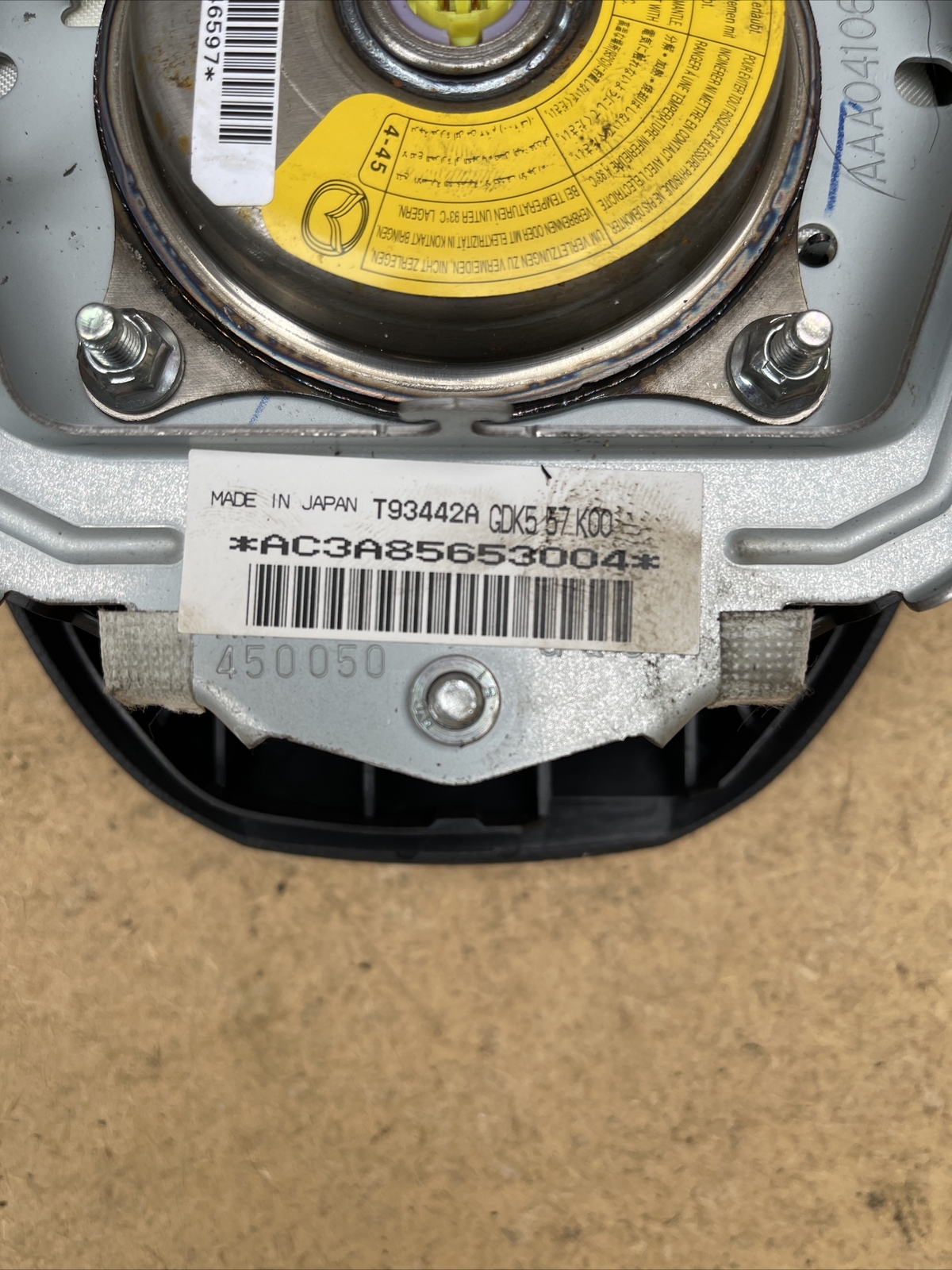 MAZDA 6 DRIVER STEERING WHEEL AIRBAG T93442A GDK557K00 AC3A85653004 - Image 6