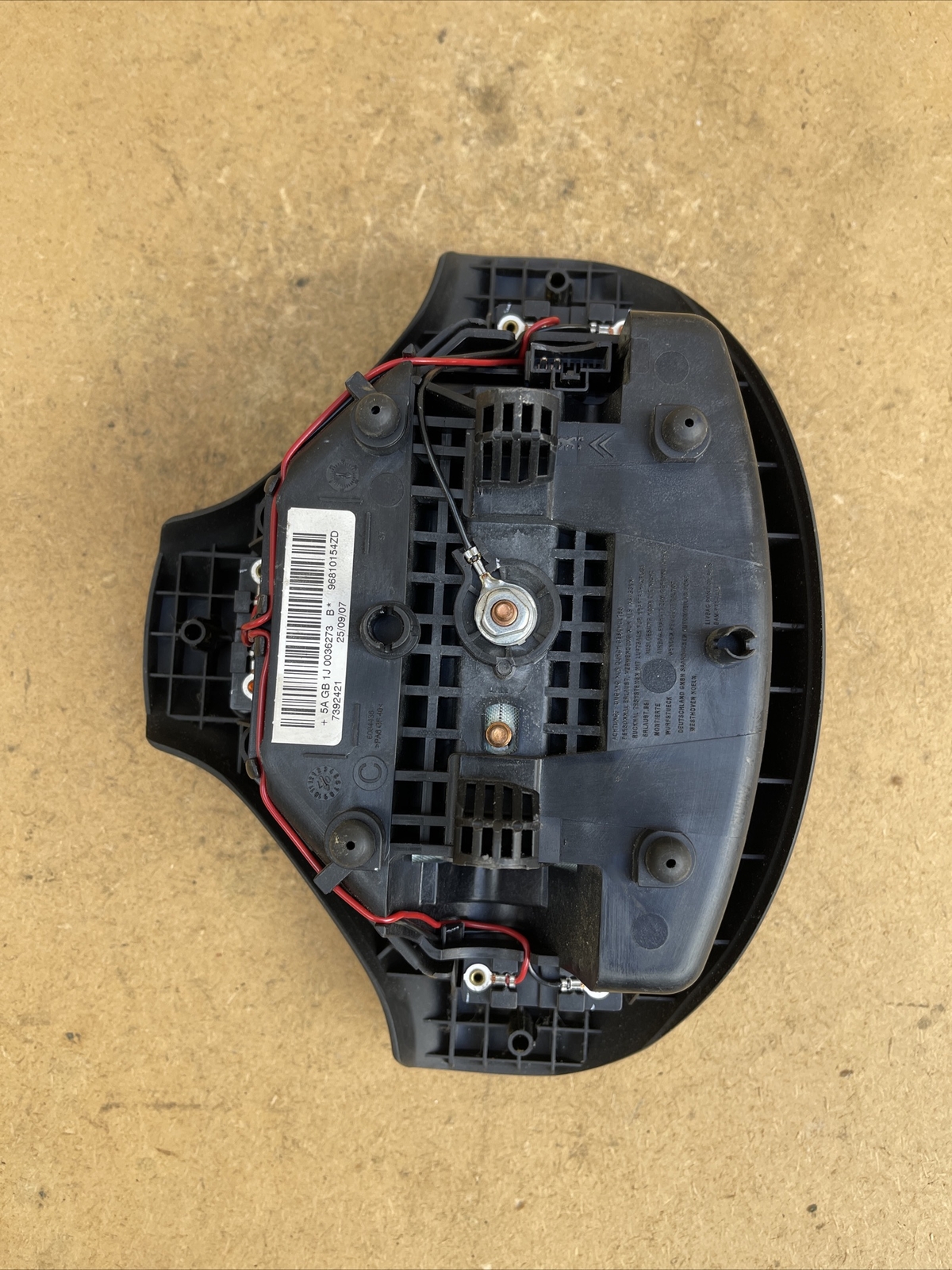 PEUGEOT 308 2007-2014 STEERING WHEEL DRIVER AIRBAG 96810154ZD - Image 3
