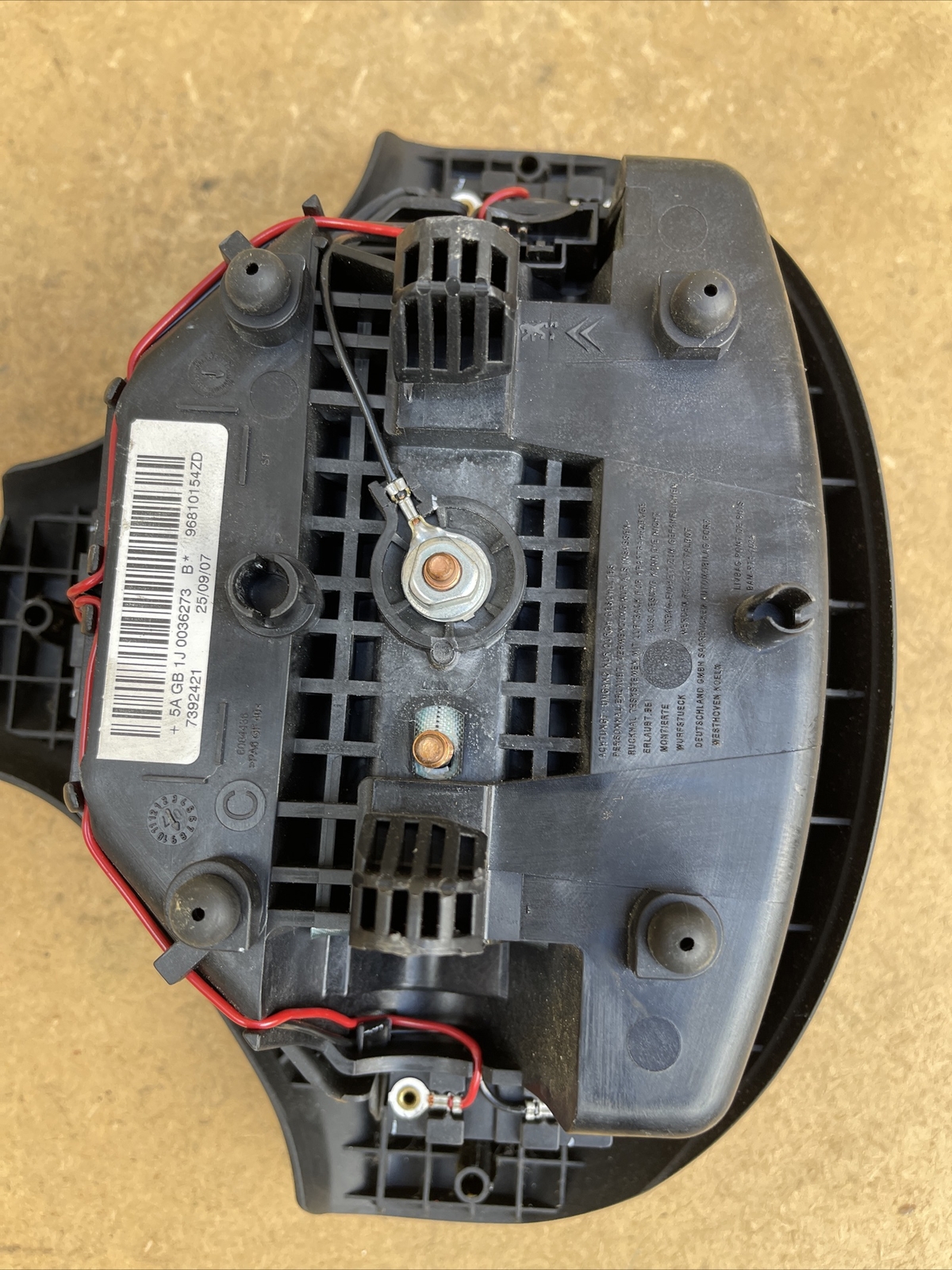 PEUGEOT 308 2007-2014 STEERING WHEEL DRIVER AIRBAG 96810154ZD - Image 4