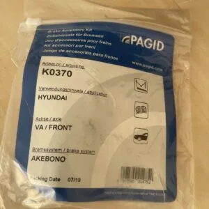 Pagid K0370 Front Brake Pad Fitting Kit System Akebono Fit Hyundai I20