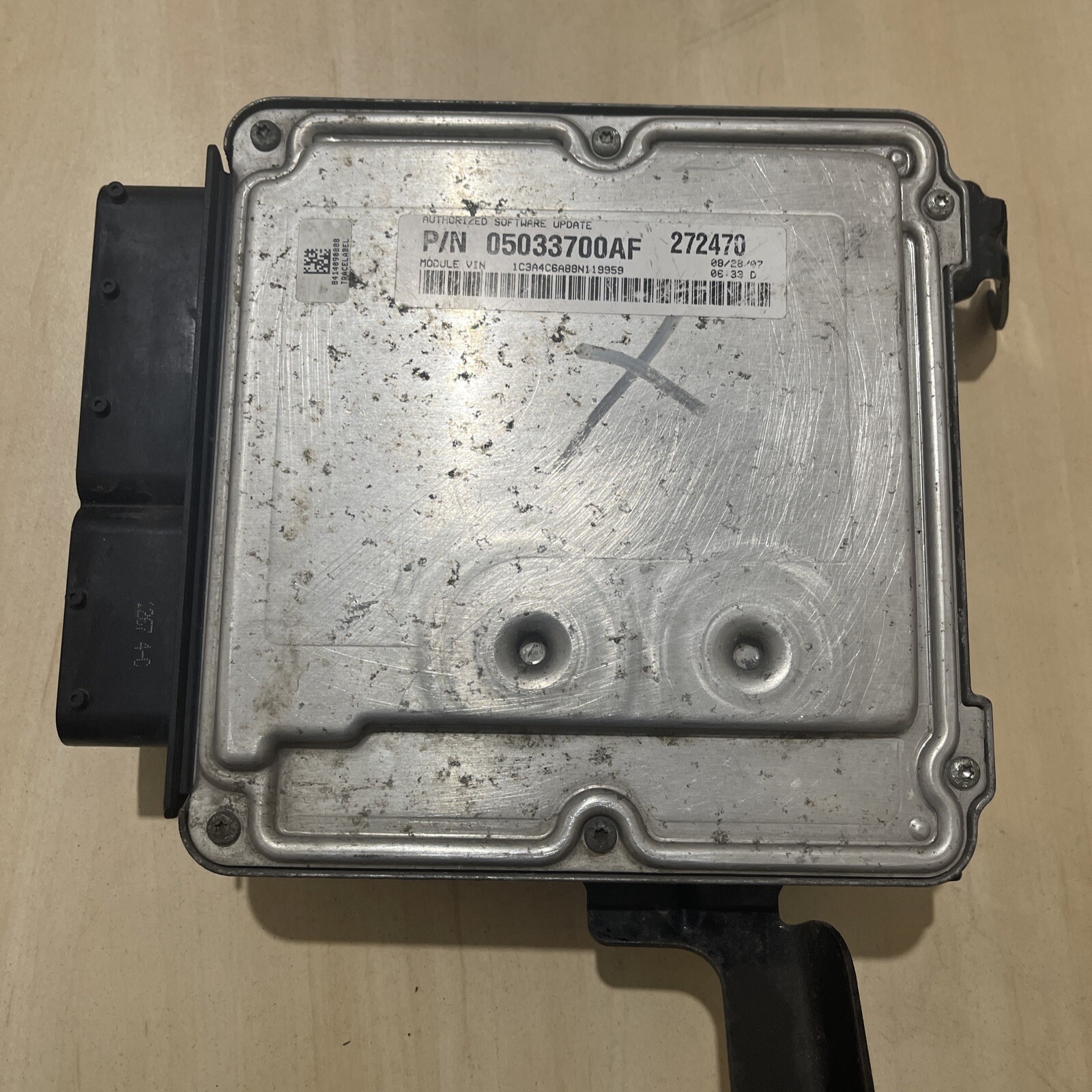 DODGE AVENGER ENGINE CONTROL UNIT MODULE 0281014265 P05033700AF T00ED1187A1157 - Image 3