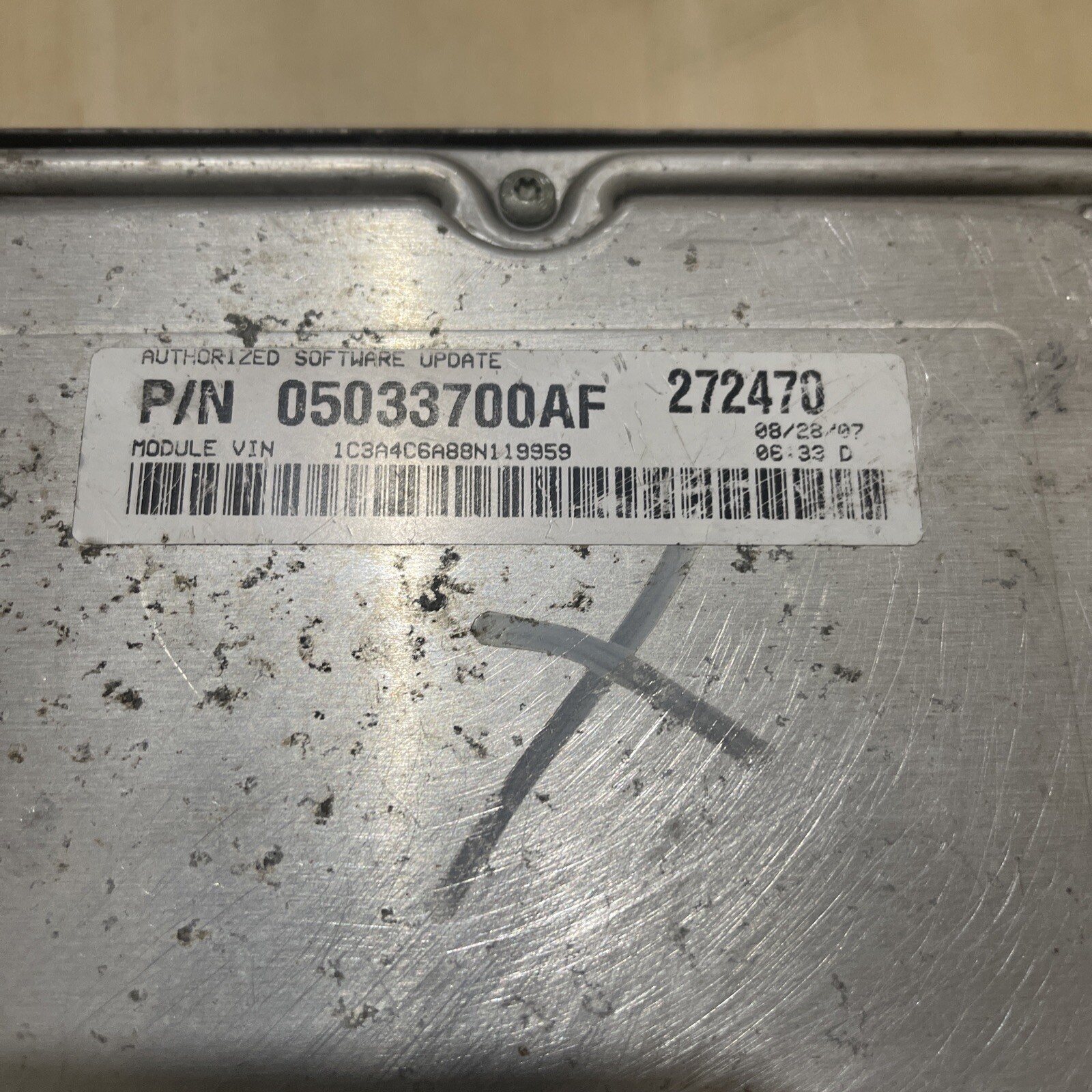 DODGE AVENGER ENGINE CONTROL UNIT MODULE 0281014265 P05033700AF T00ED1187A1157 - Image 4