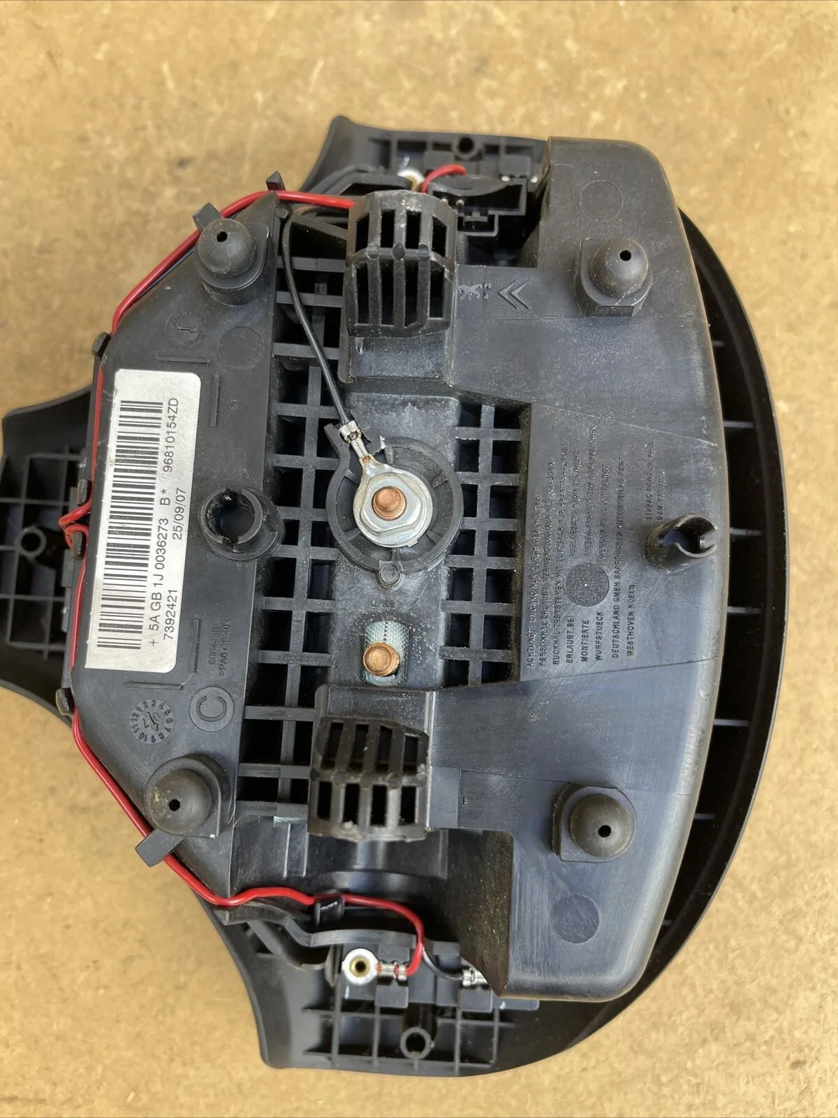 PEUGEOT 308 2007-2014 STEERING WHEEL DRIVER AIRBAG 96810154ZD - Image 4