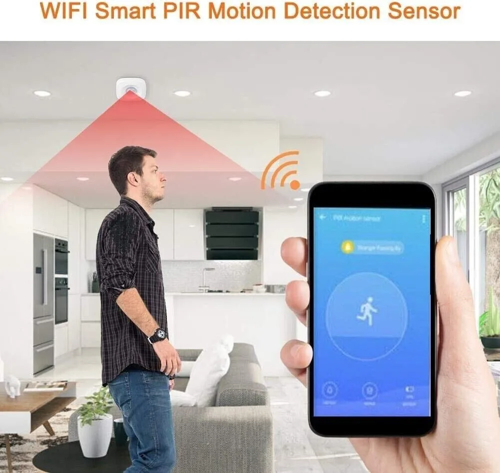 Pir Motion Sensor,Infrared Motion Detector with All-round, Blindspot-free - Image 2
