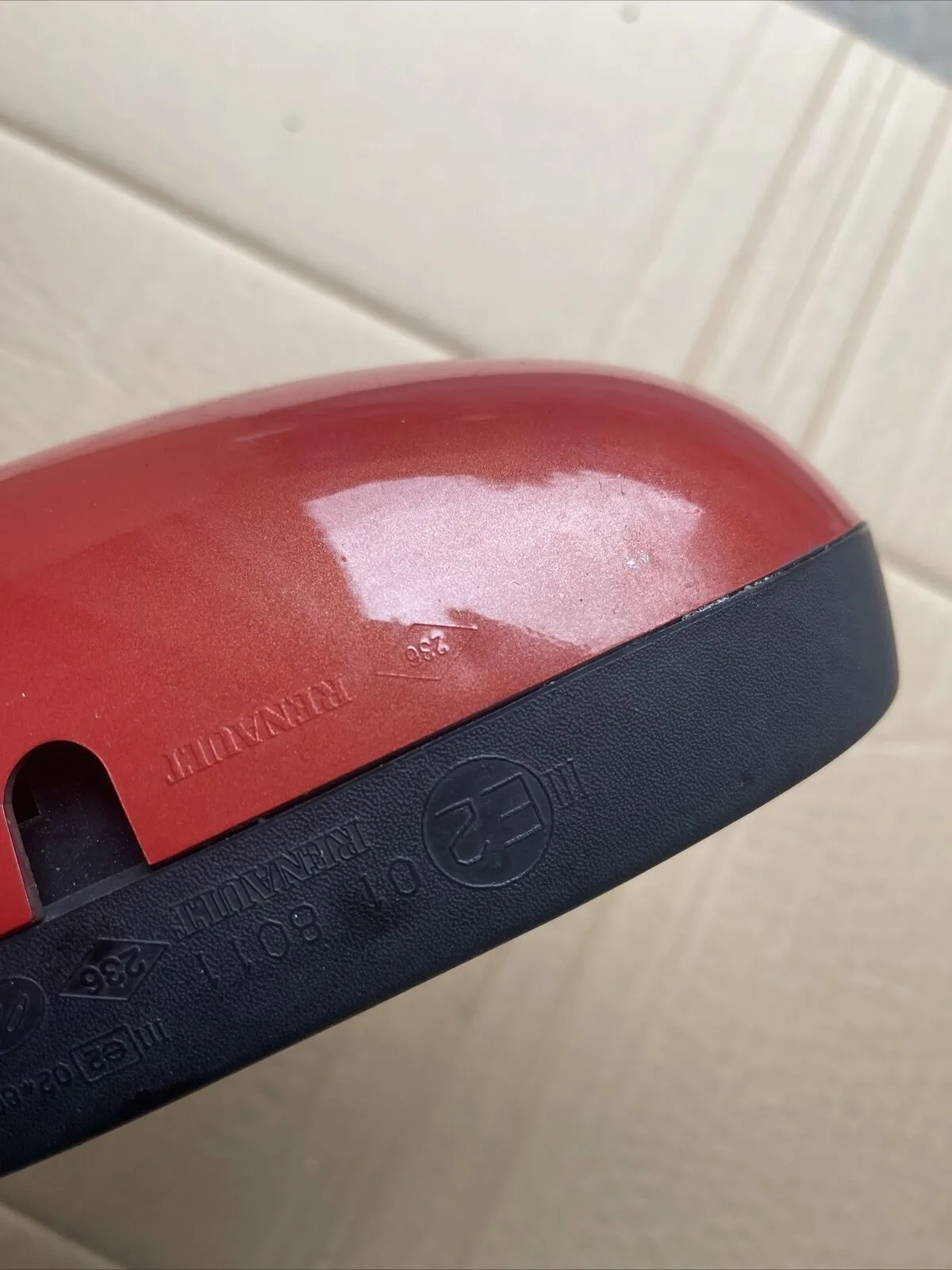 RENAULT MEGANE I CLIO II LEFT PASSENGER SIDE DOOR MANUAL WING MIRROR E2018011 - Image 4