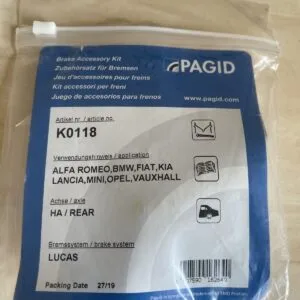 PAGID K0118 REAR BRAKE PAD WEAR INDICATOR SENSOR FITS ALFA ROMEO, BMW, KIA,
