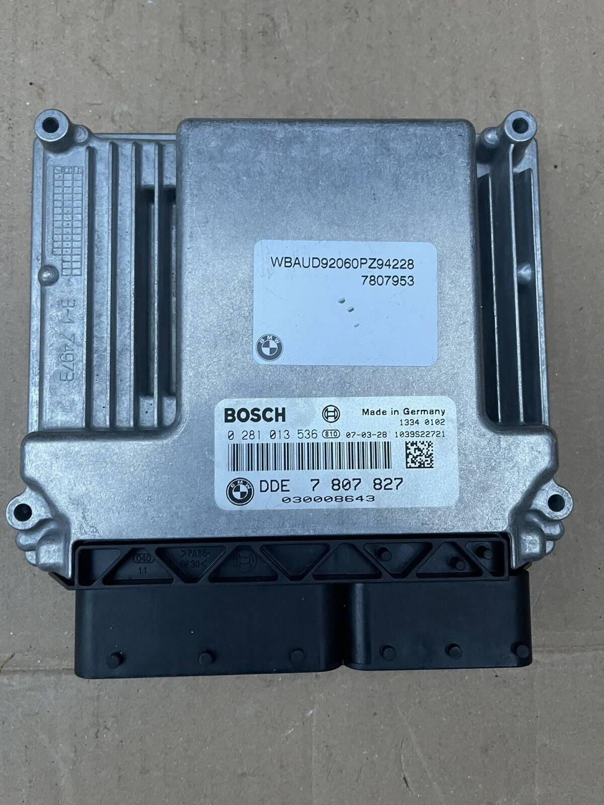 BMW 1 SERIES E81 E87 2004-2013 ENGINE CONTROL UNIT MODULE 0281013536 DDE7807827