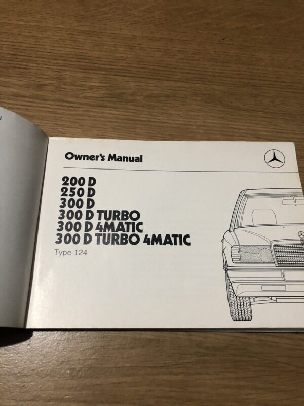 Mercedes Benz 200D 250D 300D Turbo & Turbo 4matic 1989 Owner's Manual User Guide - Image 3