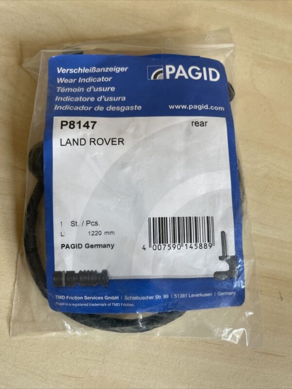 PAGID P8147 Warning Contact, Rear Brake Pad Wear Fit Land Rover