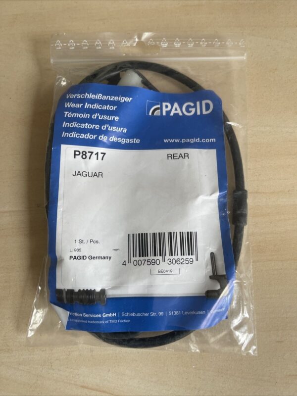 PAGID P8717 REAR BRAKE PAD WEAR INDICATOR SENSOR FOR JAGUAR