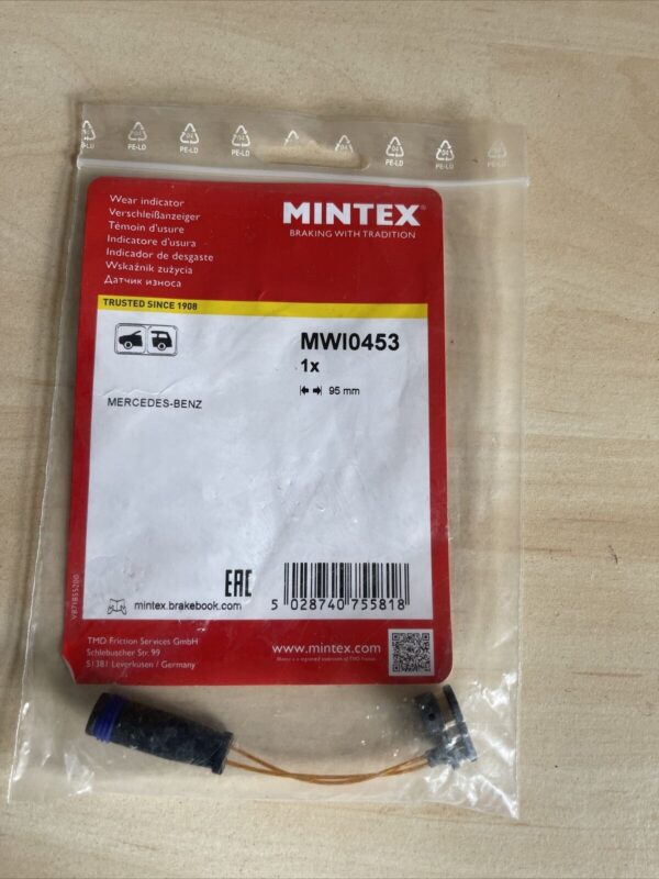 MINTEX FRONT / REAR DISC BRAKE PAD WEAR INDICATOR SENSOR MWI0453 fit MERCEDES