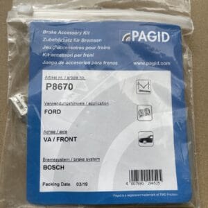 Alternative view of PAGID P8670 WARNING CONTACT WARNING BRAKE PAD WEAR FRONT AXLE FOR FORD