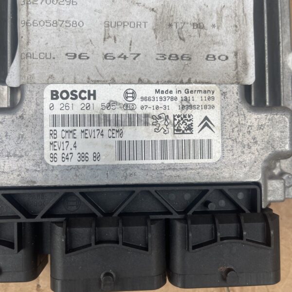 PEUGEOT 207 308 3008 ENGINE CONTROL UNIT MODULE 0261201505 9664738680 9663193780 - Image 2