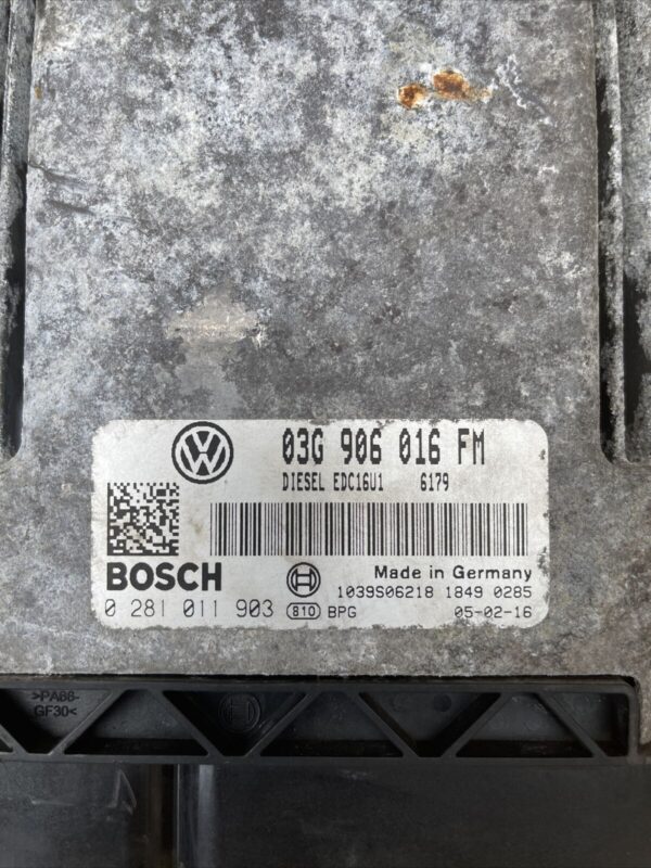 VOLKSWAGEN GOLF V 2003-2009 ENGINE CONTROLLER MODULE UNIT 03G906016FM 0281011903 - Image 2