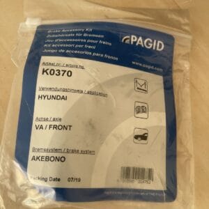 Pagid K0370 Front Brake Pad Fitting Kit System Akebono Fit Hyundai I20