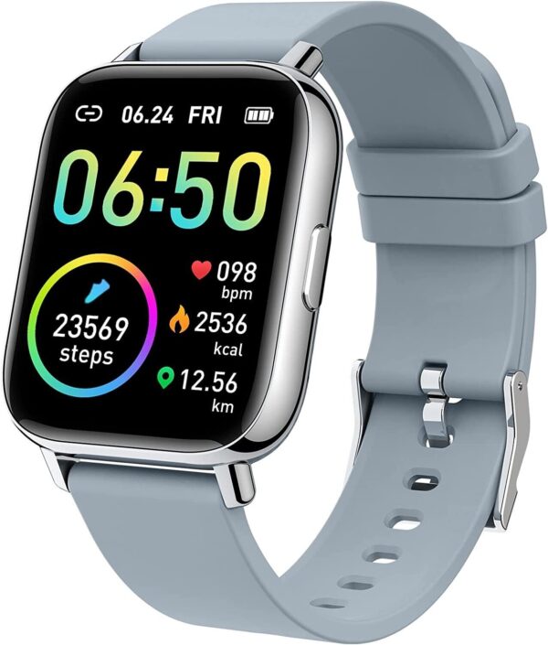 Smart Watch, Fitness Tracker 1.69" Touch Screen Heart Rate Sleep Monitor, Grey