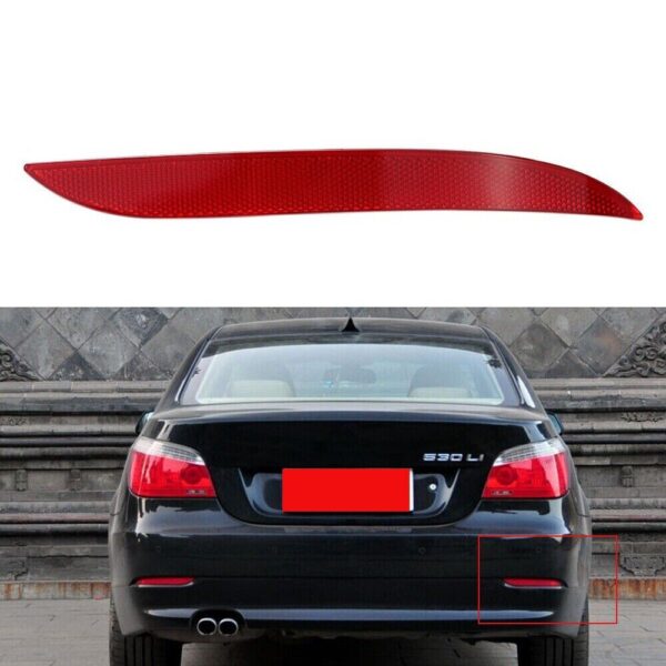 BMW E60 E61 08-10 Rear Right Side Bumper Red Reflector Warn Light 63147183914 - Image 4