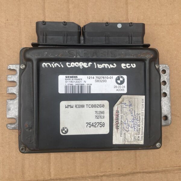 BMW MINI COOPER S R53 ENGINE CONTROL UNIT MODULE 7542750 S118012001 7527610-01