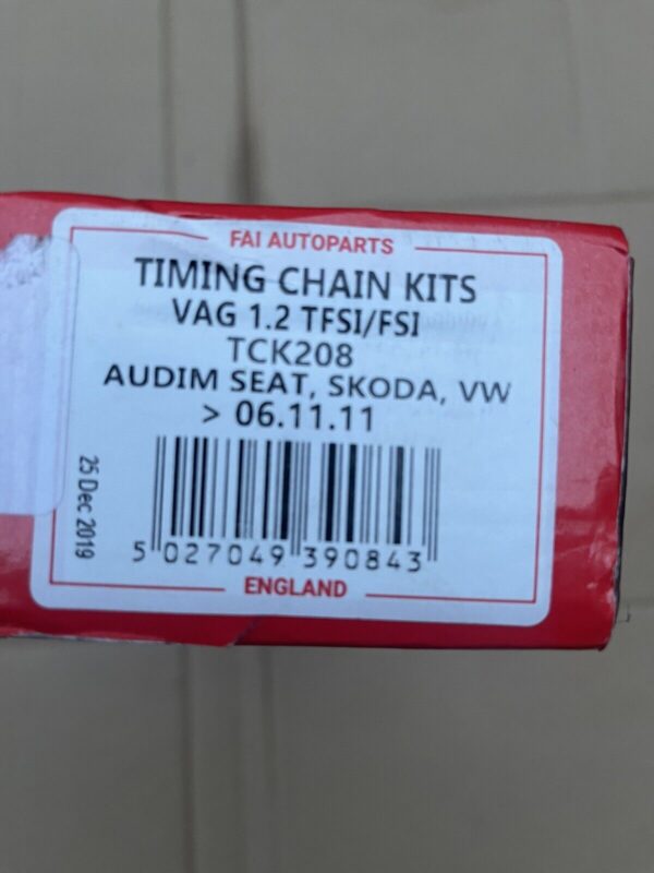 FAI TCK208 03F109571C TIMING CHAIN KIT VAG 1.2 TFSI FSI FITS AUDI SEAT SKODA VW - Image 3