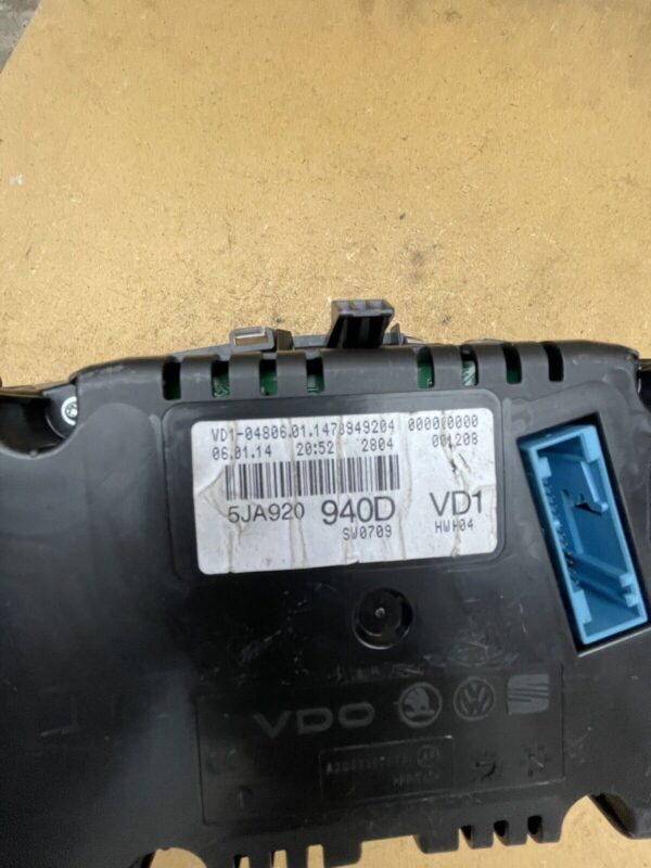 SKODA RAPID (NH) 12-19 SPEEDOMETER INSTRUMENT CLUSTER A2C53357612AF A2C32534300 - Image 5