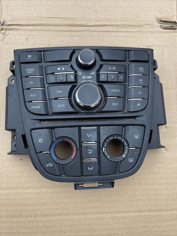 VAUXHALL ASTRA J MK6 09-15 RADIO HEATER CLIMATE CONTROL PANEL 13337218 28243207