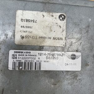 Alternative view of BMW MINI R50, R53 01-06 ENGINE CONTROL MODULE UNIT ECU 1214754578901 S122237002