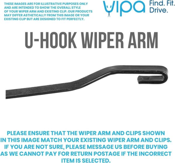 Vipa Wiper Blade Set fits: NISSAN X-TRAIL SUV Apr 2014 Onwards - Image 3