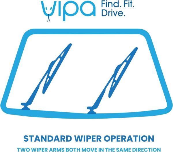 Vipa Wiper Blade Set fits: NISSAN X-TRAIL SUV Apr 2014 Onwards - Image 5